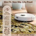 thumbnail image 6 of Design&I 8'x10' Washable Area Rug Sleek Flatweave Pet Friendly Music Vinyl Cd Record Vintage Note Mosaic Retro Disc Center Soundwave for King Size Bedroom, Under Bed, 6 of 7