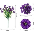 thumbnail image 3 of XEAZON Artificial Fake Flowers for Outdoor, 12PCS Realistic Silk Morning Glory, UV Resistant Faux Flower, Outdoor Fake Flowers Decoration for Porch Garden Aisle Patio Wedding (Purple), 3 of 8