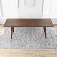 thumbnail image 3 of Verona Modern Furniture Style Solid Wood Walnut 86" Rectangular Dining Table, 3 of 6