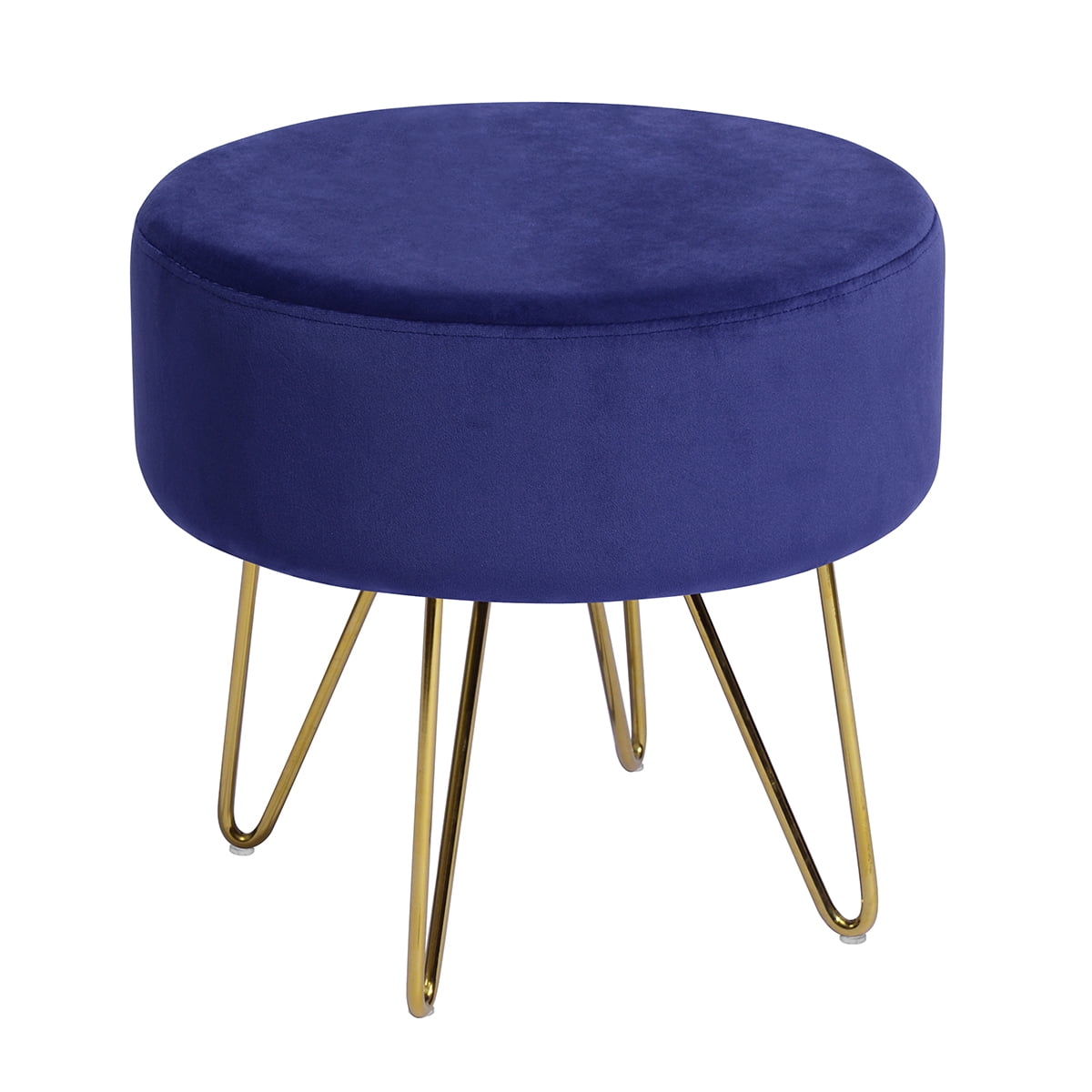 Round Velvet Ottoman Stool, Living Room Foot Rest Stool Entryway Makeup