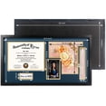 thumbnail image 2 of Graduation Shadow Box Frame Wood Display Case for Diploma & Photo with Graduation Cap & Tassel Holder Blue, 2 of 6