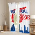 thumbnail image 3 of Homewish Est Sleep Sport Black Out Curtains for Kids, American Basketball Athlete Curtains Pack of 2 (42x63 Each), Blue Red Stripes Bedroom Curtains, Curtains and Drapes Bedroom Decor, 3 of 6