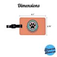 thumbnail image 3 of Peace Love Woof Dogs Paw Print Faux Leather Travel Luggage Tag, 3 of 7