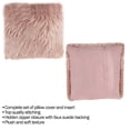 thumbnail image 3 of Somerset Home  2-Piece Himalayan Faux Fur Pillow for Adult - 22” Square Cover & Insert, Pink, 3 of 6