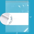 thumbnail image 6 of GPI 12” x 15” Heavy Duty Ziplock Bag 4 Mil Clear Resealable Bags with Write-On Block for Labels,100-Pack, 6 of 7