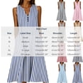 thumbnail image 3 of Snorda Women's Striped Dress Summer Round Neck Sleeveless Striped Solid Color Casual Dress Flowy Sundress Ideal for Daily Wear Beach Vacation & Party, 3 of 7