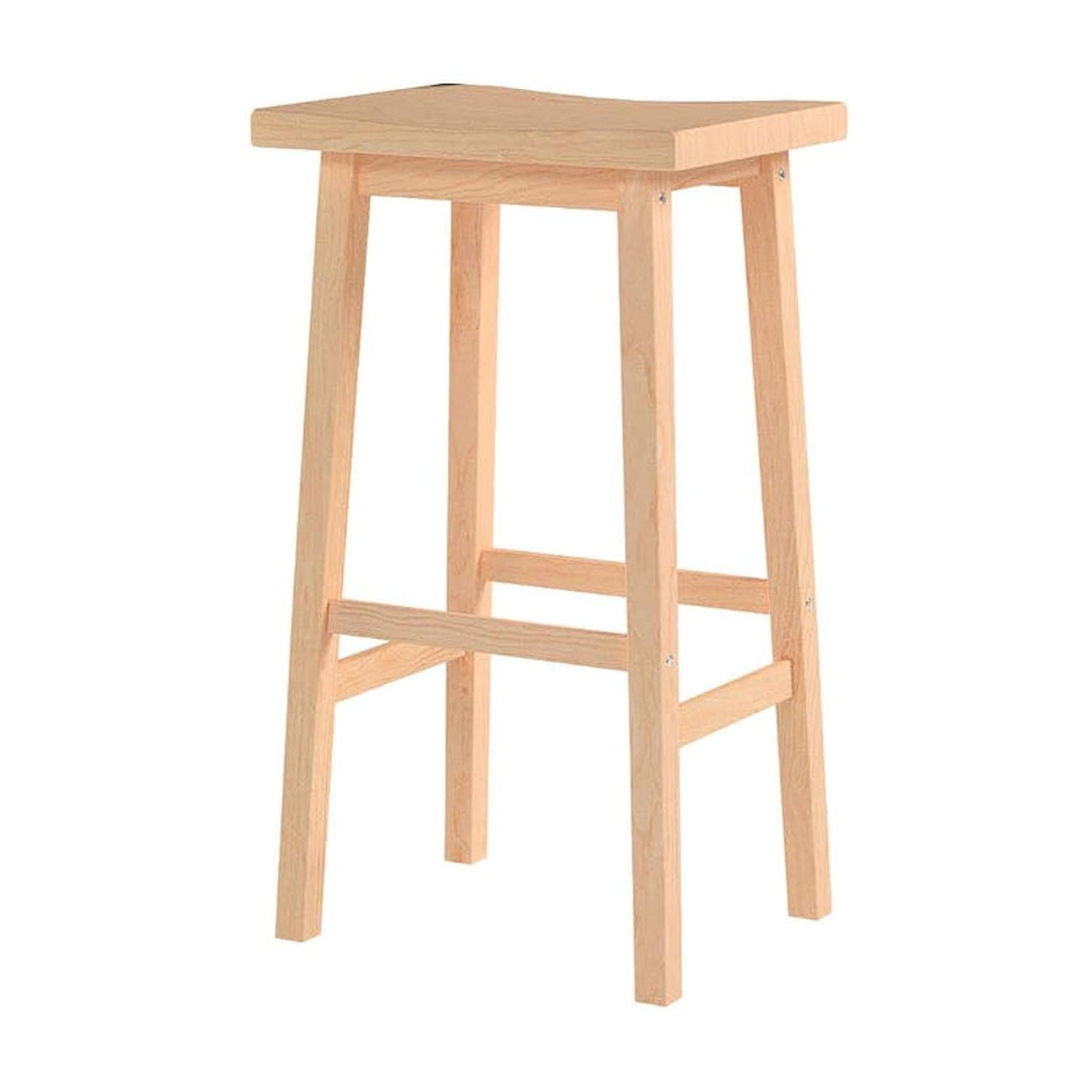 PJ Wood Saddle-Seat 24 Inch Kitchen, Table, & Bar Counter Stool, Natural