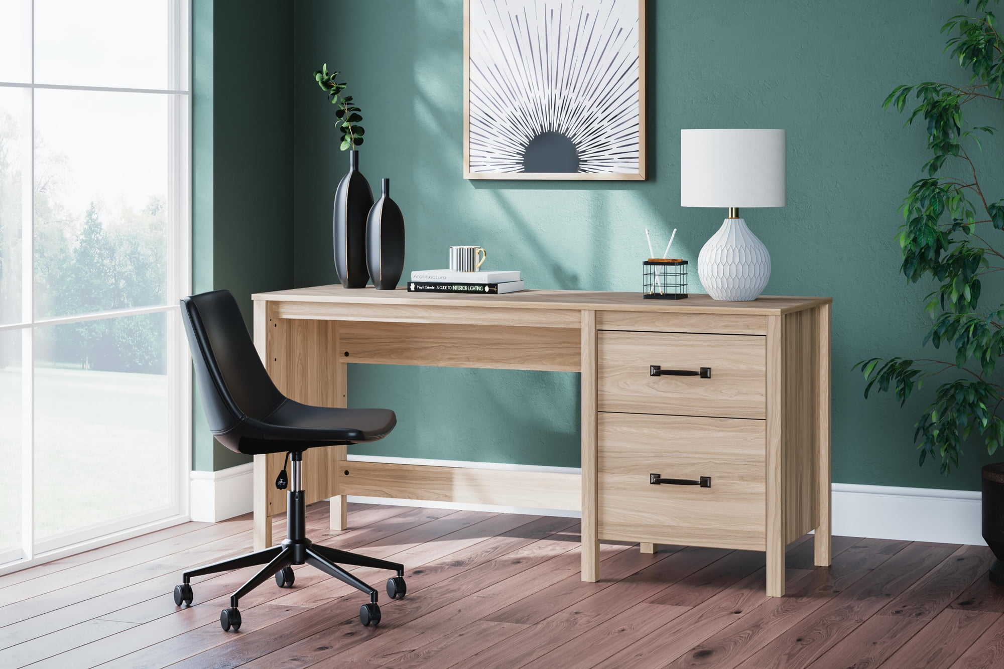 Signature Design by Ashley Battelle 60" Home Office Desk, Tan