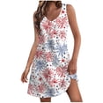 thumbnail image 2 of WJHWSX Womens Nightgown,Nightgowns for Women,Cooling,Easy Care,Printed,Red,2XL, 2 of 7