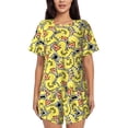 thumbnail image 1 of Fotbe Ducks Conjunto de Pijama Estampado para Mujer, 2 Piezas, Ropa de Dormir con Camiseta de Manga Corta y Shorts Suaves-Medium, 1 of 6