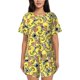 thumbnail image 1 of Fotbe Ducks Conjunto de Pijama Estampado para Mujer, 2 Piezas, Ropa de Dormir con Camiseta de Manga Corta y Shorts Suaves-Medium, 1 of 6