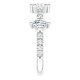 thumbnail image 4 of Marquise Cut Diamond Ring, Three Stone Diamond Engagement Ring, Solitaier With Accents Diamond Ring, Half Eternity Diamond Wedding Ring, 925 Sterling Silver, 2.3 Ct Simulated Diamond, 4 of 5