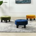 thumbnail image 3 of Jennifer Taylor Home Riley 16" Tour Pouf Pouf Pouf Velours Jaune Riche, 3 of 10