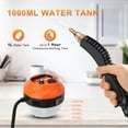 thumbnail image 4 of Portable Steam Cleaner 2500W High Temperature Pressurized Steam Cleaning Machine with Brush Heads for Kitchen Furniture Bathroom Car,Hard Floor ,Black+Orange, 4 of 7