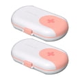 thumbnail image 1 of Pastillero rosa de 2 piezas, organizador de compartimentos, pastillero de viaje, pastillero diario, 1 of 5