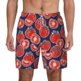thumbnail image 2 of Goofa Hand Drawn Tomatoes Printed Men's Swim Trunks Board Shorts Quick Dry Mens Swimming Trunks with Compression Liner,Breathable Fit Hawaii Beach Shorts-XX-Large, 2 of 9