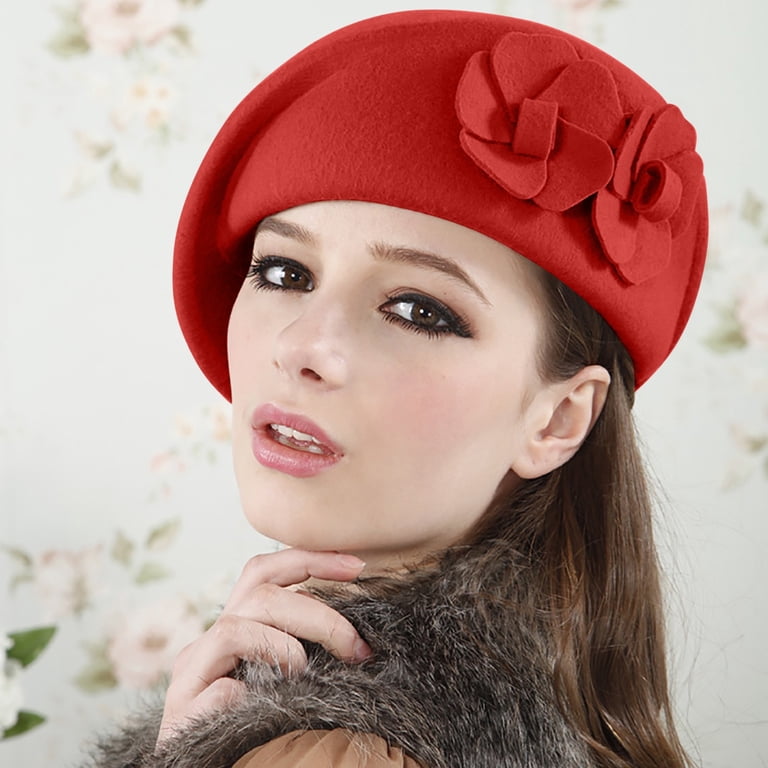 Prolriy Flat Cap Beret Hats for Women Wool Elegant Women  display picture 3