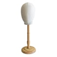 thumbnail image 1 of Maniquí de peluca de 21 pulgadas Zulema Madera alta cabeza de maniquí con soporte, 1 of 8