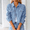 Light Blue, variant on Womens Cropped Jean Jacket Casual Long Sleeve Fall Coat Sprint Jackets Loose Fitted Lapel Button Down Thin Denim Jackets with Pocket