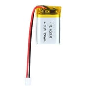 AKZYTUE 3.7V 350mAh 652030 Lipo Battery Rechargeable Lithium Polymer ion Battery Pack with PH2.0mm JST Connector