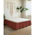 thumbnail image 2 of Yellow Roses Bed Skirt California King Size 16&nbsp;Inch Drop, Christmas Xmas Red Background Wrap Around Dust Ruffle Bedskirts, Wrinkle & Fade Resistant Easy Fit Bedskirt with Adjustable Elastic, 2 of 8