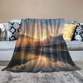 thumbnail image 2 of Natural scenery lake view reflective blanket sofa, bedroom, warm and comfortable flannel blanket, living room  sofa chair soft blanket Multiple specifications, 2 of 6