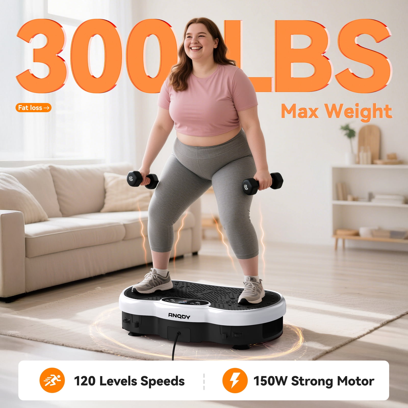 Anqdy Vibration Plate Exercise Machine Wellness-Focused Weight Loss Full Body Workout Home Platform
