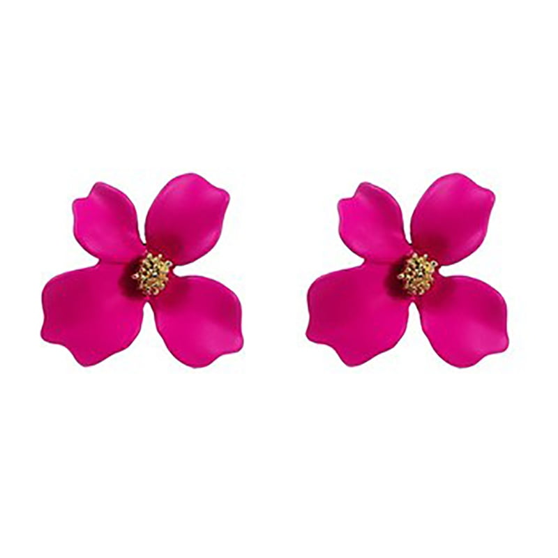Women's Korean Style Sweet Flower Stud Earrings