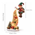 thumbnail image 4 of Christmas Shelf-Edge Lighted Scene Decor, Glowing Holiday Shelf Display for Christmas, Magical Waterfall String Light Christmas Tabletop & Bookshelf Decor for Cabinet & Fireplace (E), 4 of 6