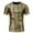 Gold, variant on WREESH Men's Metallic Party Shirts Round Neck Solid Color Casual Fashion Pullover Short Sleeve Black