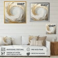 thumbnail image 4 of Designart "Vortex Of Gold And White Soft Waves III" Abstract Spirals Wall Art Living Room, 4 of 7
