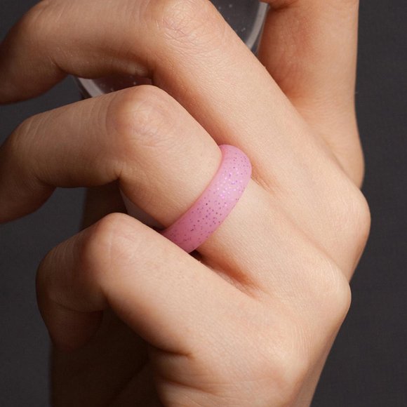 MERRYHAPY 4Ud Anillos De Silicona Con Purpurina Y Flexible Para Actividades Deportivas