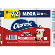 Charmin Ultra Strong Bathroom Tissue - Mega Roll, White, 18 / Pack (Quantity)