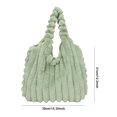 thumbnail image 2 of Bolso de mano esponjoso para mujer bolso de mano de felpa de gran capacidad bolso de compras informal, 2 of 9
