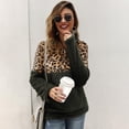 thumbnail image 3 of Sudadera de mujer otoño/invierno, estampado de leopardo/sudadera de manga larga Eccomum Verde oscuro/M, 3 of 7