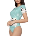 thumbnail image 2 of Gaeub French Bulldog Taking A Bath Women'S Short Sleeve One Piece Swimsuit Sexy High-Waisted Bodysuit For Swimming, Beach, Sports - Large, 2 of 9