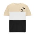 thumbnail image 3 of Mens Casual Pantalones Cortos Cuello Redondo Patchwork Impresión Suéter Blusa de Fitness, Camisetas para Hombre, 3 of 4