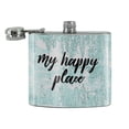 thumbnail image 2 of My Happy Place Stainless Steel 5oz Hip Drink Kidney Flask, 2 of 3