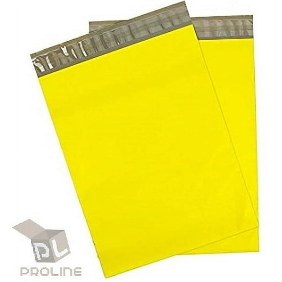 ProLine® 6" x 9" Yellow Poly Mailers Shipping Envelopes Couture Boutique Quality Bags (100 Bags)
