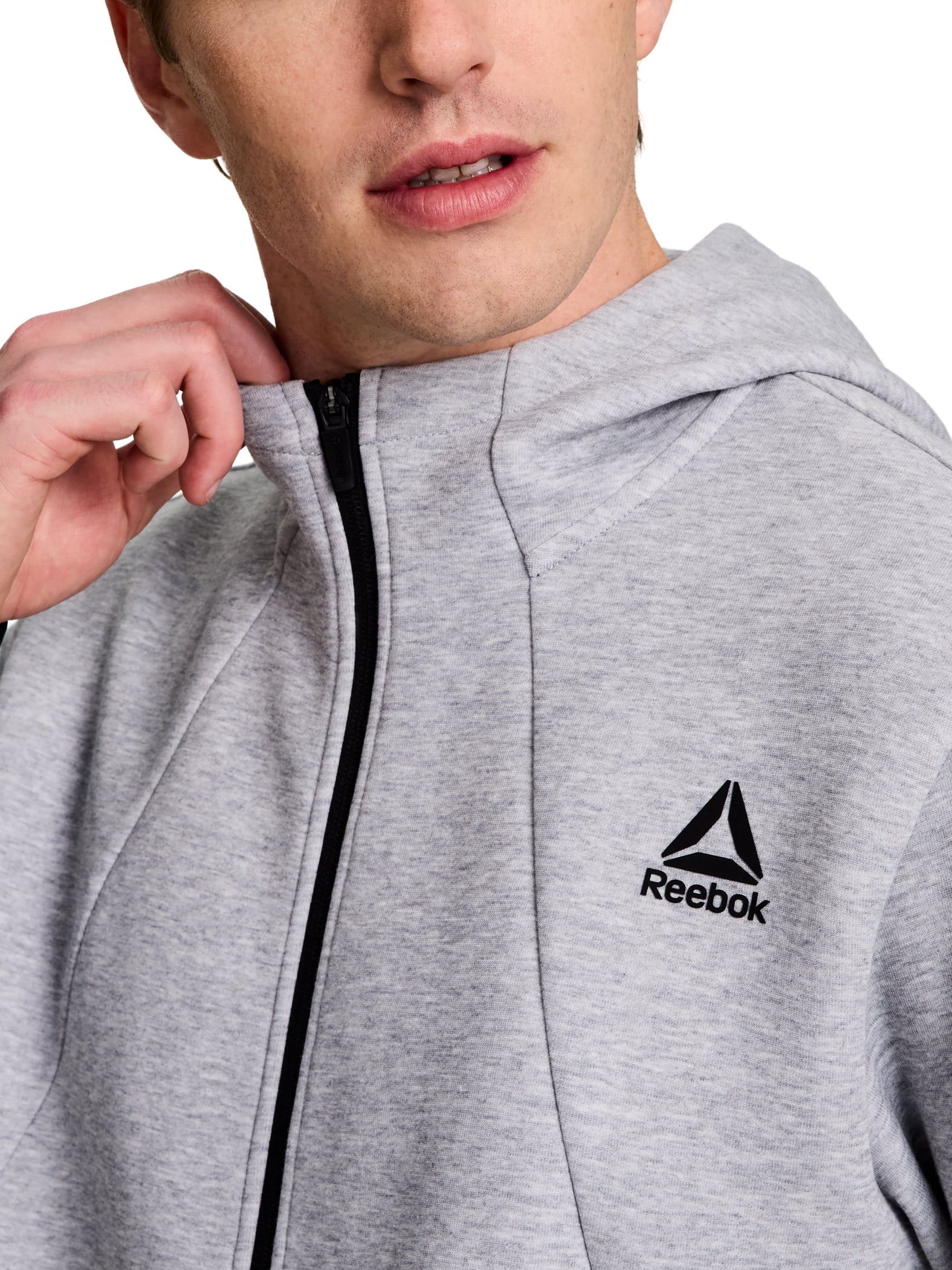 Reebok Men's and Big Men's Momentum Fleece Full Zip Hoodie, Sizes XS-5XL