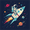 Rocket Pattern, variant on Yayeee Tapestry Wall Hanging for Bedroom 60" x 40" Living Room Home Wall Art Decor, Baseball Pattern