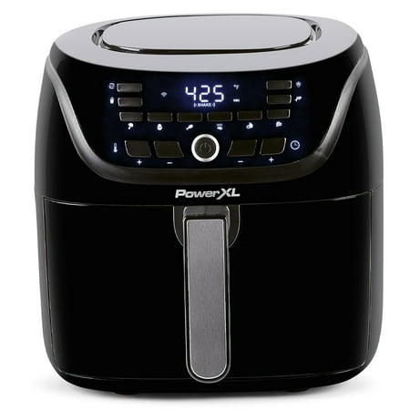 PowerXL™ Vortex Pro Air Fryer™ SmartTech with Recipe App  8-QT Large Air Fryer Oven Combo with 10 Presets  Roast  Bake  Broil  Dehydrate – Black