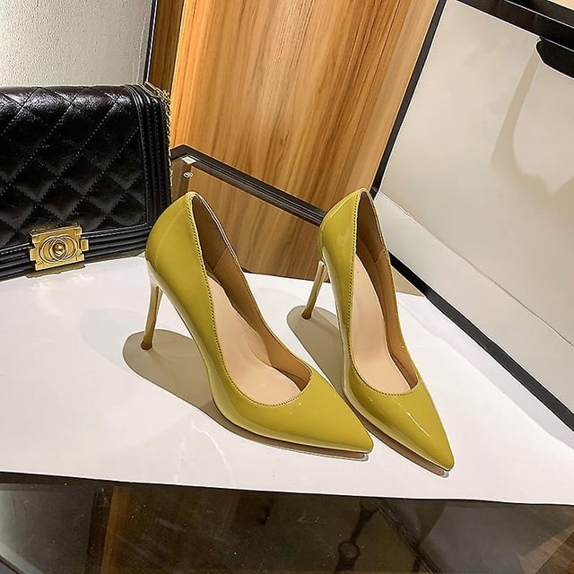 Zapatos de tacón con suela roja para mujer, nuevos zapatos de tacón alto finos negros con punta en pico, 8cm, 10cm, 6cm, zapatos de boda sexis poco profundos