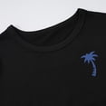 thumbnail image 5 of SGFCWSX Boys 2 Piece Outfits Kids Summer Beach Casual Soft Short Sleeve T Shirt Graphic Print Elastic Waist Shorts Holiday Wear Black Size 9-10 Years, 5 of 9