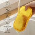 thumbnail image 5 of Basiess Multipurpose Kitchen Scrub Sponges - Reusable Microfiber Sponge, Non Scratch Cleaning for Dishes, Countertops, Bathroom, Car, Glass (1Pcs) Yellow, 5 of 5