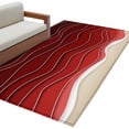 thumbnail image 2 of Ocean Waves Washable Area Rugs 2.7'x5', Abstract Spray Beach Low Pile Throw Living Room Rug Non-Slip Sturdy Edge Binding Carpet for Indoor Entryway Bedside Kitchen, 2 of 9