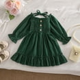 thumbnail image 2 of Mnyotv Spring Fall Clothes Long Sleeve Dress for Girls Sweet Birthday Outfits Toddlers Casual Flowy Dress Size 12-18Months, 2 of 5