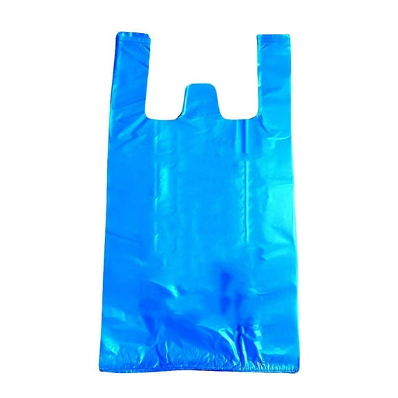 AMZ Supply Blue T-Shirt Plastic Bags 20 x 10 x 36 Carry-Out Bags 20x10x36 Thickness 20 Micron Pack of 300