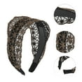 thumbnail image 3 of Unique Bargains 1 Pc Retro Wide-side Headband 5.91"x4.33" Black Gold Tone, 3 of 6