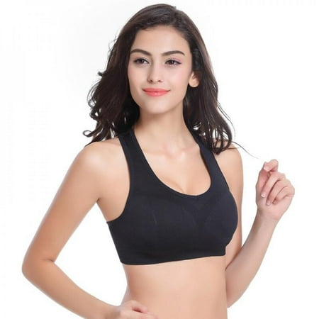 

[Big Clear!]Women Yoga Fitness Workout Stretch Tank Top Seamless Racerback Padded Sports Bra M/L/XL Outdoor